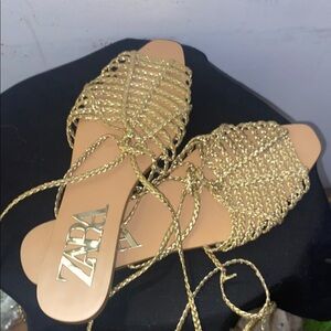 Zara Gold Women's Sandals